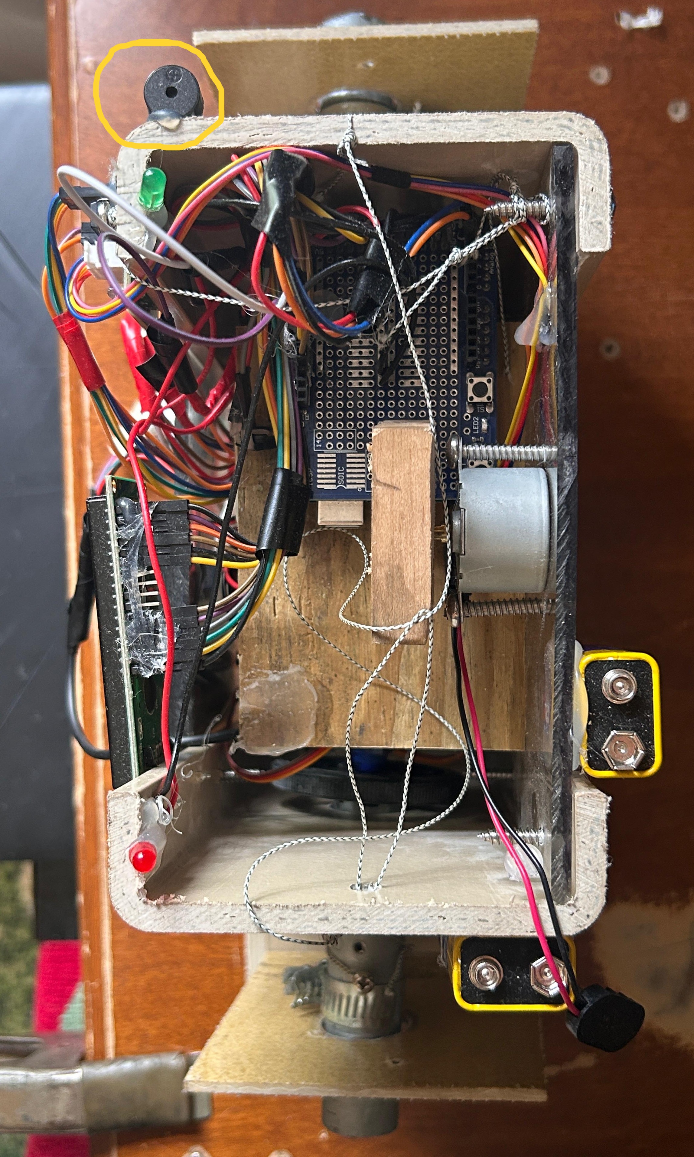Top view of payload